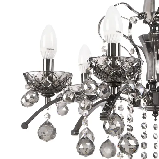 Люстра свеча Brille подвесная хрустальная E14 40W CH (BCL-381S/6) - фото 3