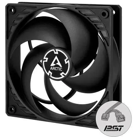 Вентилятор 120 мм Arctic P12 PWM PST CO чорний 120х120х25 мм PWM 200-1800 об/хв 4-pin (PWM, 40 см) подвійний - фото 1
