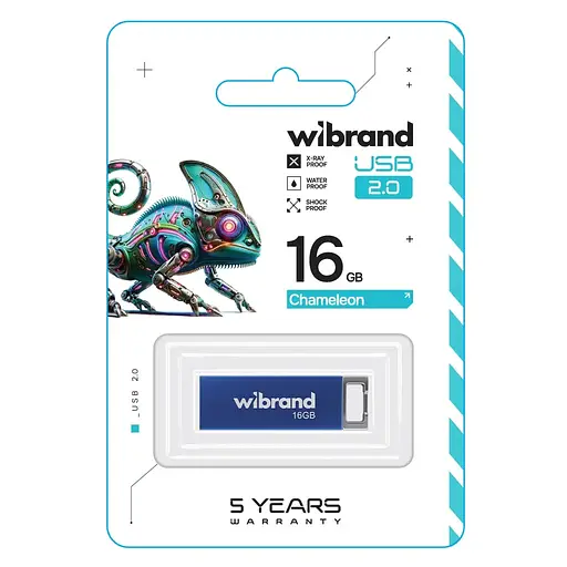 USB флеш накопичувач Wibrand 16GB Chameleon Blue USB 2.0 WI2.0/CH16U6U - фото 2