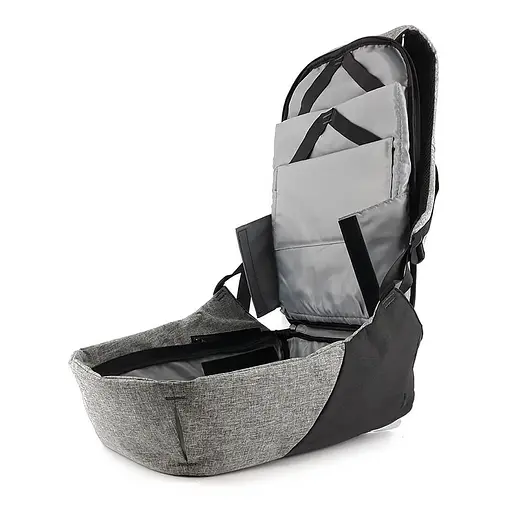 Рюкзак Mark Ryden для ноутбука 15.6 дюймов Safe MR5815ZS система антивор с USB портом Черно-серый - фото 4