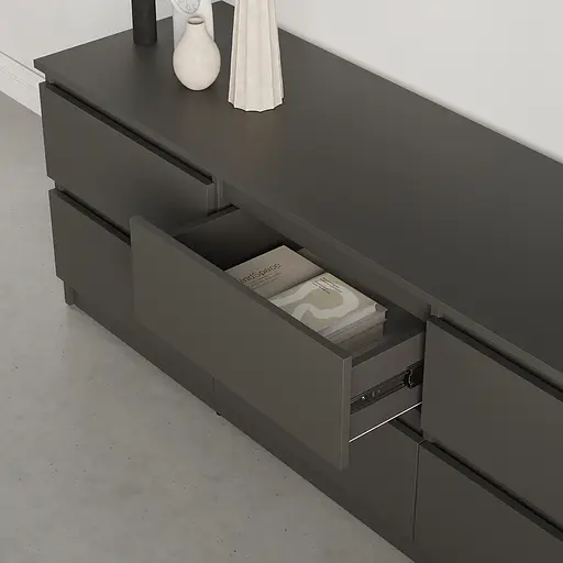 Тумба під телевізор MebelStar Нео 6Ш 150x43x53 см Антрацит (MBS-1284) - фото 3