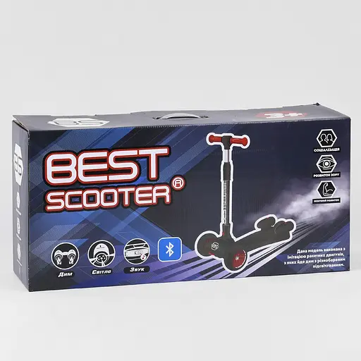 Самокат дитячий Best Scooter 60х82х64 см Чорний 000231569 - фото 2