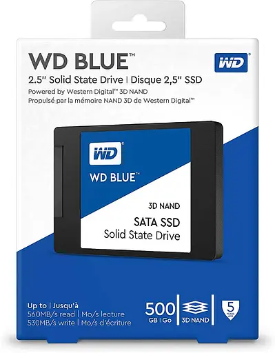 Накопитель SSD Western Digital Sata 2.5" 500Gb WD Blue 480 512 (WDS500G3B0A) - фото 5
