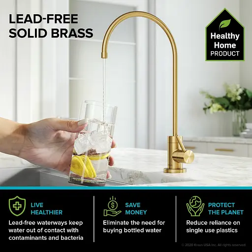 Кран кухонный к фильтру Kraus Purita FF-100BB Бронза - фото 7