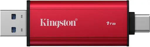 Портативний SSD Kingston 1TB USB 3.2 Gen 2 Dual USB-A R1050/W950MB/s - фото 3