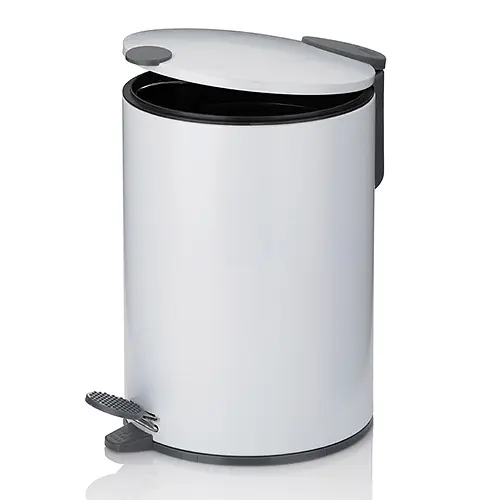 Ведро с педалью Mats, белое, 3л (23613) - фото 2