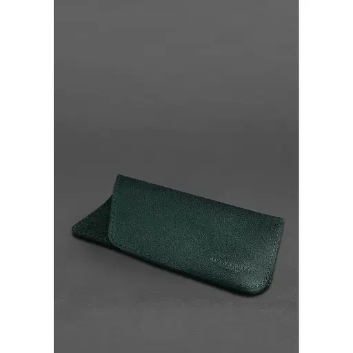 Кожаный чехол для очков BlankNote Краст Зеленый - фото 3