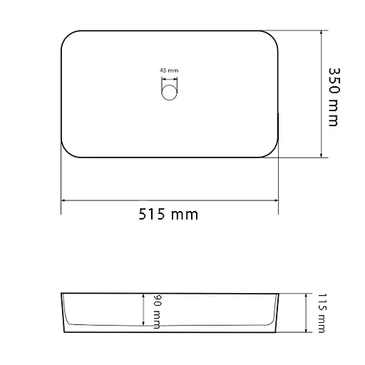 Умивальник VBI Triest 50 пісок глянцевий накладний VBI-012712, Мармур - фото 5