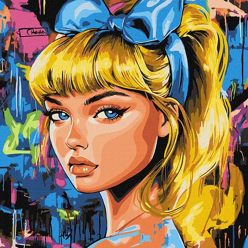 Набір для розпису по номерах Сучасна Попелюшка, Ideyka, 40x40 см, КНО8602