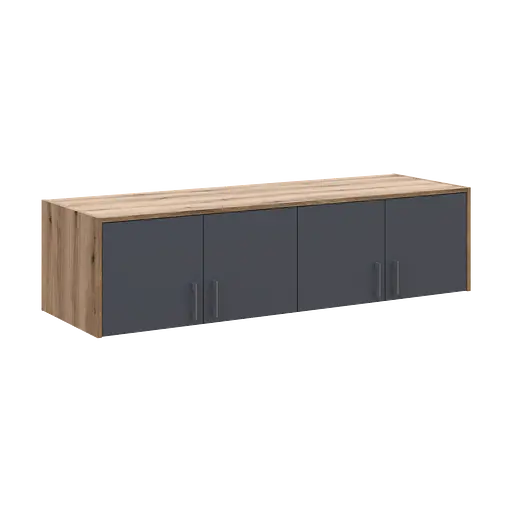 Антресоль Doros Ронди Дуб Артизан/Графит 4 ДСП 160х52х41 (80737832) - фото 8