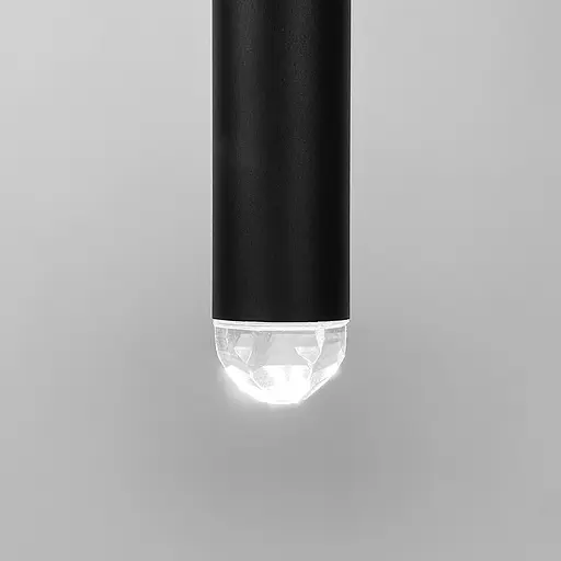 Видовжений підвіс у чорному корпусі в стилі модерн 62 см | Арт. AA 435/1 BK | Line F - фото 4