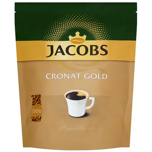 Кава розчинна Jacobs Cronat Gold сублімована 150 г (948830) - фото 1