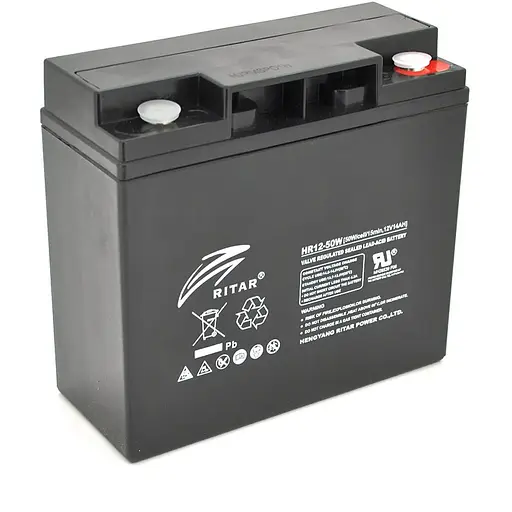 Акумуляторна батарея AGM RITAR HR1250W, Black Case, 12V 14.0Ah ( 181 х 77 х 167 ) 4.30kg Q4