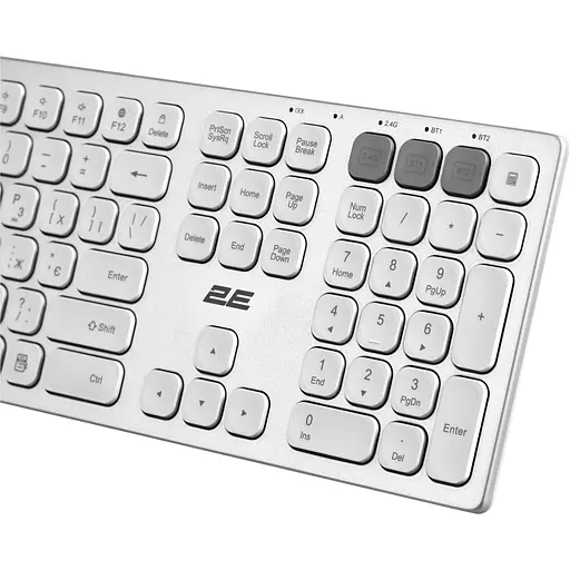 Клавиатура 2E KS270 WL/BT UA Silver/White (2E-KS270WBWH_UA) [150969] - фото 7