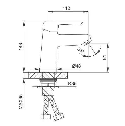 Змішувач для умивальника Frap F1017-6 - фото 5