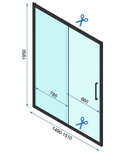Душові двері Rea Rapid Slide 150 gold REA-K5617 - фото 6