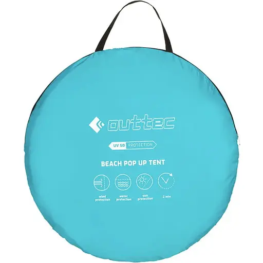 Саморазворачивающаяся палатка-тент Outtec с окошком бирюзовый - фото 7