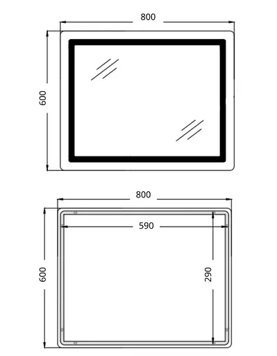 Дзеркало Qtap Cardinal (CA2) прямокутне з LED-підсвічуванням Touch QT0478C806048457 - фото 8