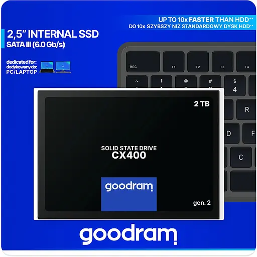 SSD накопичувач 2Tb GoodRAM CX400 SATA III 2.5 3D NAND, Retail - фото 6