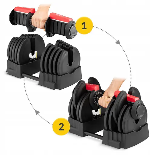 Набор штанга и гантели с регулируемым весом 4FIZJO 2 в 1 Premium 2.5-40 кг (P-5905973401975) - фото 7