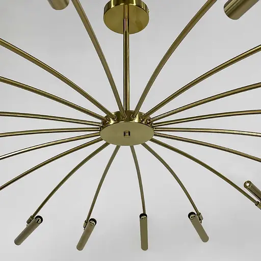 Латунная трубчатая люстра с 18 регулирующими плафонами Ст. ST01/18 AB | Line F - фото 3