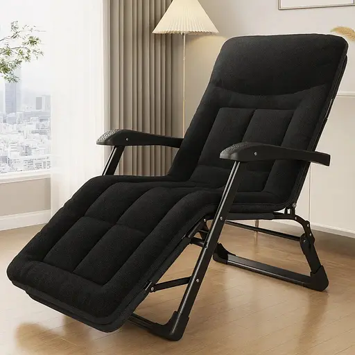 Розкладне крісло ліжко з вбудованим матрацом Leobro Black (LB-FCB-G3-BLK) - фото 1