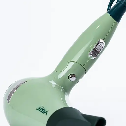 Фен для сушки волос VGR V-432 Сетевой дорожный фен складная ручка 2 режима работы и ионизация Зеленый 1000 Вт - фото 3