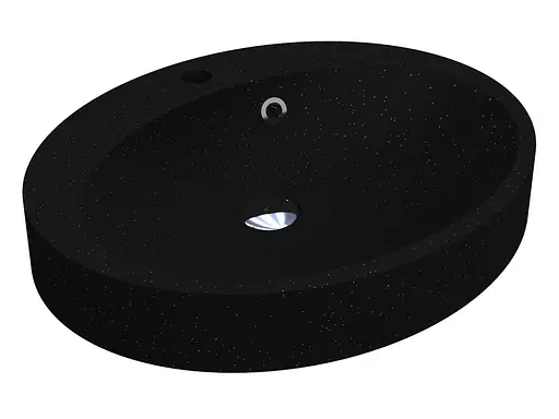 Умивальник Miraggio Devon mirastone black 0000395, Чорний матовий - фото 2