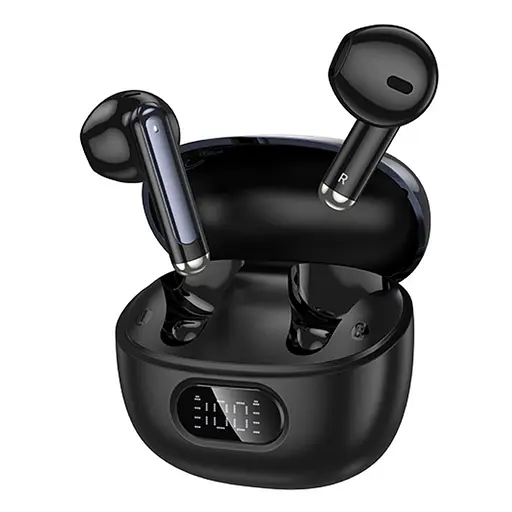 Навушники бездротові Hoco TWS EQ18 вкладиші чорний - фото 2