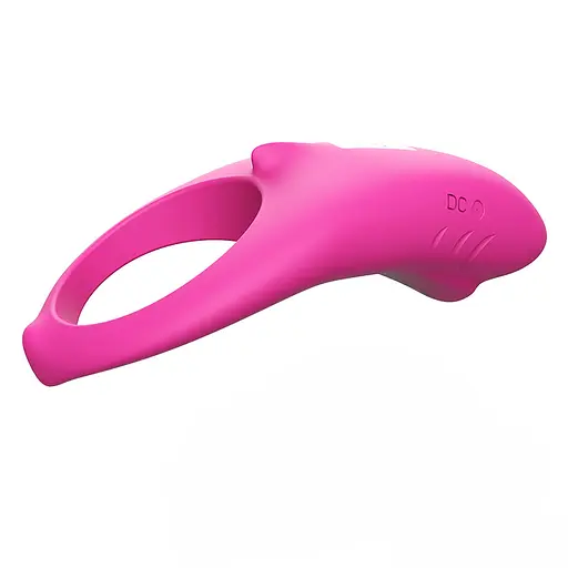 Эрекционное кольцо Boss Series Vibro Shark 6 см розовый - фото 2