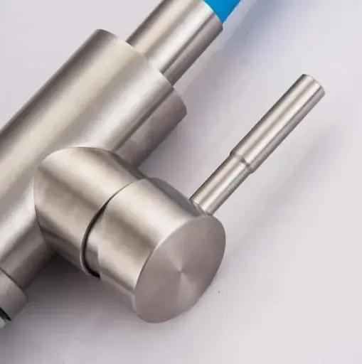 Смеситель для кухни Solone EZA4-F090BU гибкий силиконовый излив Синий 30412 - фото 6