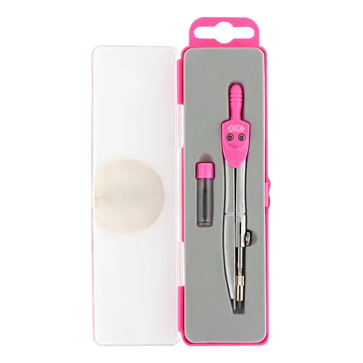 Циркуль BASIS в пластиковом пенале +запасной грифель, розовый, KIDS Line ZB.5302BS-10 Zibi (4823078945334) - фото 2