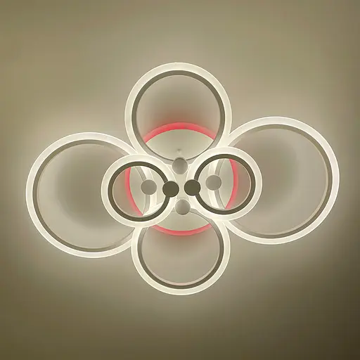 Светодиодная люстра Senta на 6 колец в белом корпусе Line.F A 2374/6 RGB WT - фото 3