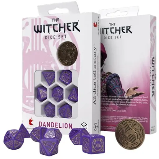Набір кубиків The Witcher Dice Set. Dandelion - Viscount de Lettenhove , 7 шт. (SWDA01) - фото 1