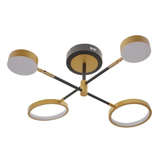 Люстра стельова Brille в спальню LED 38W WW BK (BL-760С/4)