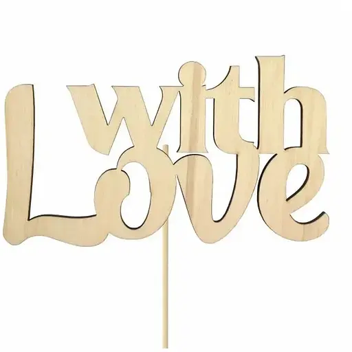 Заготовка топер Rosa Talent With Love фанера 10х6 см 5 шт