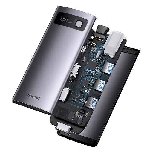 Usb-Хаб адаптер Baseus Metal Gleam Series 7-in-1 Type-C (WKWG020113) - фото 3