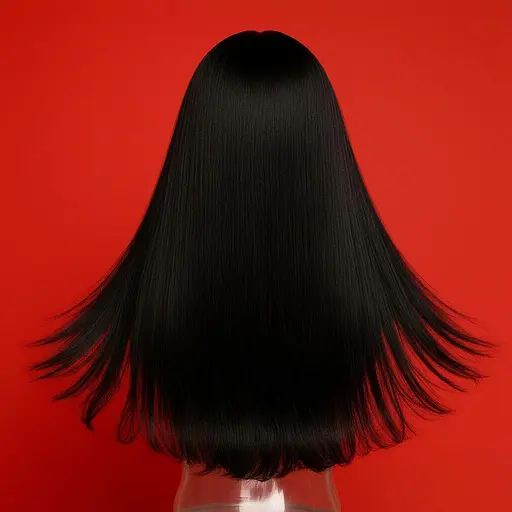 Перука аніме пряме волосся 70 см довгий чубок жіночий чорний - фото 2