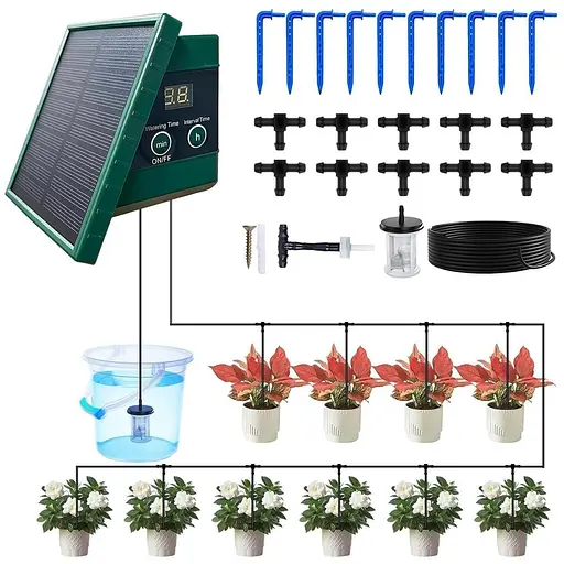Комплект солнечной ирригационной системы, автоматические системы ирригации сада, насосы для поливки растений на солнечных батареях.