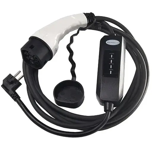 Зарядний пристрій HiSmart для електромобілів Type 2-Schuko (220V), 16A, 3.5кВт, 1-фазний, 5м