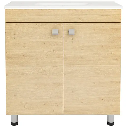 Тумба для підлоги RJ Atlas з умивальником RJ Jenor RZJ815 80 см дуб RJFU005-15OK - фото 1