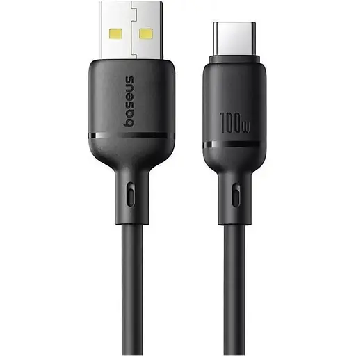 Кабель Baseus Silky Series USB-A to USB-C 100W 1m Black (P10377703113-00) [155534] - фото 1