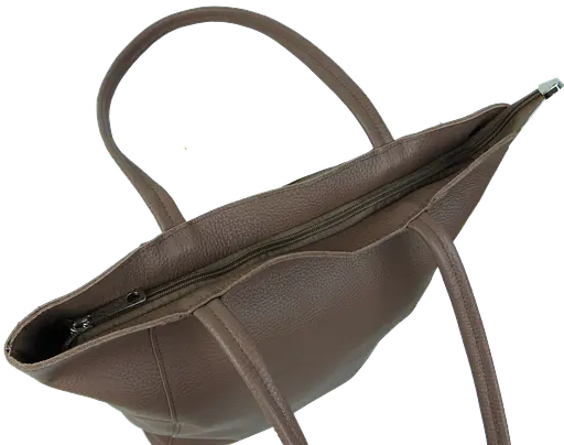 Женская кожаная сумка на двух ручках Borsacomoda коричневая sum0028734 - фото 7