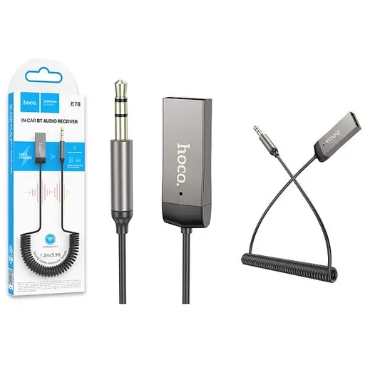 Bluetooth ресівер Hoco E78 Grey - фото 5