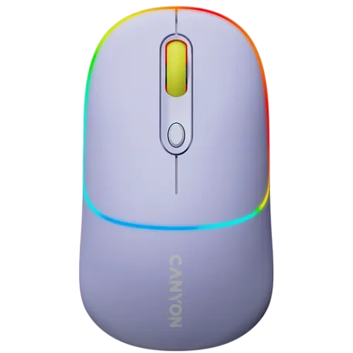 Миша бездротова Canyon MW-22 Dual Band RGB Mountain Lavender (CNS-CMSW22ML) - фото 1