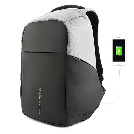 Рюкзак Mark Ryden Safe MR5815ZS для ноутбука 15.6 дюймів система антизлодій з USB портом (Чорно-сірий)