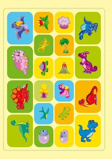 Школа креативного дозвілля. Динозаврики. 40 наліпок - фото 5