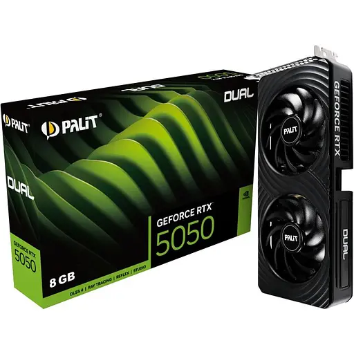 Відеокарта Palit GeForce RTX 5050 Dual (NE65050019P1-GB2070D) UA [149031]