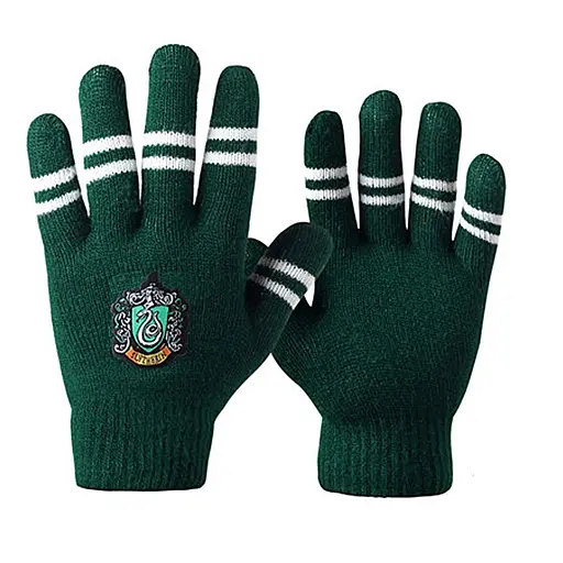 Перчатки Гарри Поттер Слизерин с полосками цвета факультета (HP 6.145.665) - фото 1