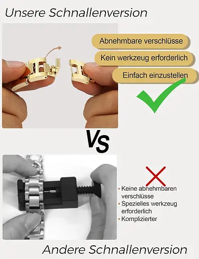 JR.DM Металевий ремінець Gold, сумісний з ремінцем Apple Watch 38 мм 40 мм 41 мм 42 мм 44 мм 45 мм 46 мм, подвійні ланцюжки - фото 6